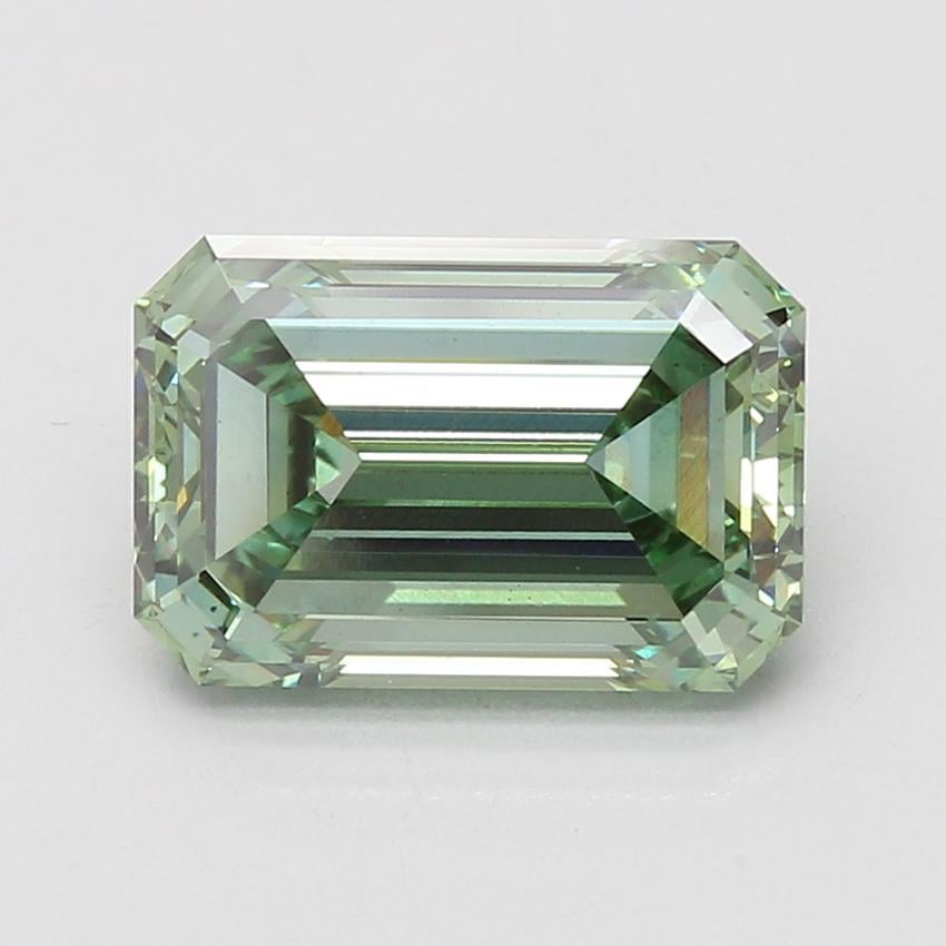 5.09 Ct. Fancy Vivid Green Emerald Lab Grown Diamond