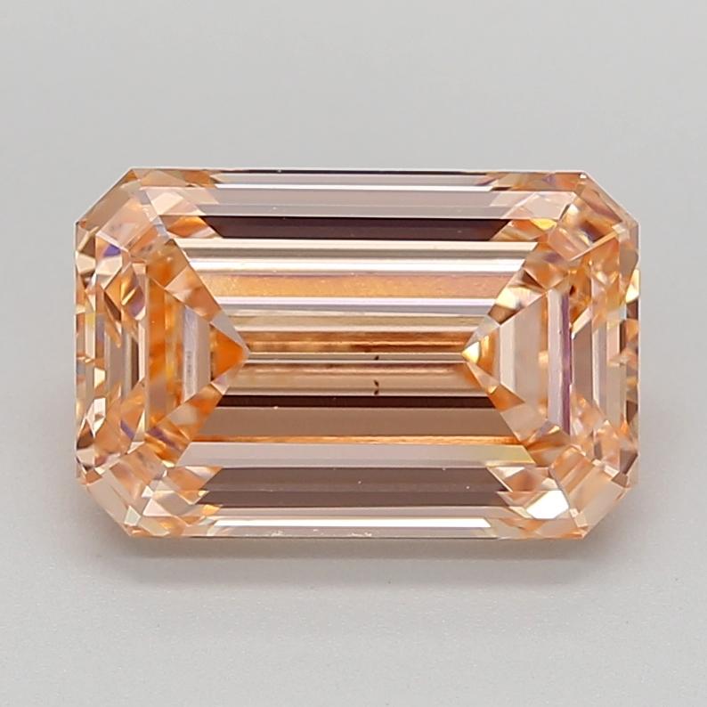 4.52 Ct. Fancy Intense Pinkish Orange Emerald Lab Grown Diamond