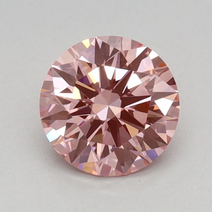 0.58 Ct. Fancy Vivid Pink Round Lab Grown Diamond