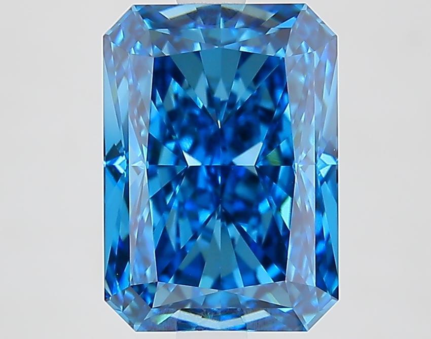3.74 Ct. Fancy Vivid Blue Radiant Lab Grown Diamond