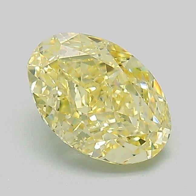 1.08 Ct. Fancy Intense Yellow Oval Lab Grown Diamond