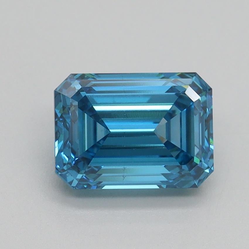 1.53 Ct. Fancy Vivid Blue Emerald Lab Grown Diamond