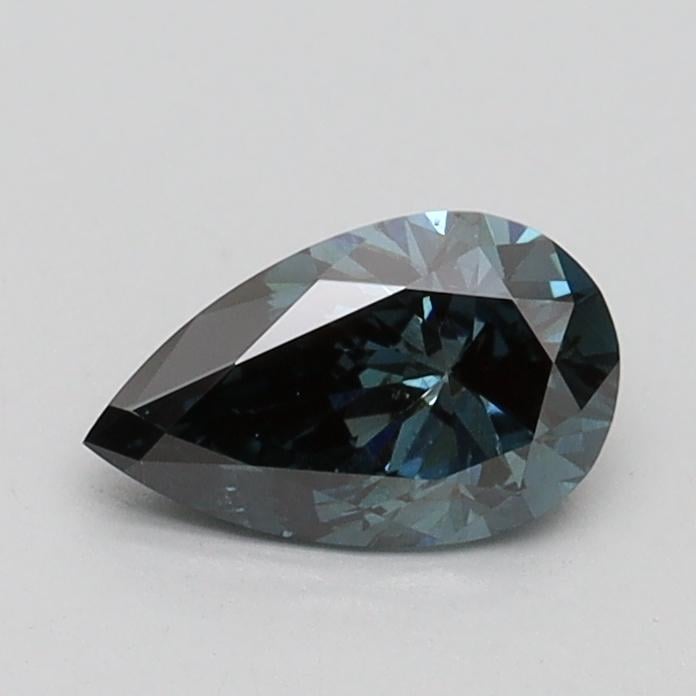 0.55 Ct. Fancy Deep Greenish Blue Pear Lab Grown Diamond