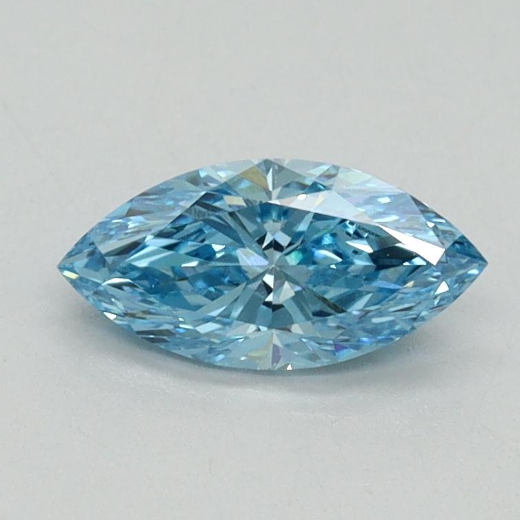 0.57 Ct. Fancy Vivid Blue Marquise Lab Grown Diamond