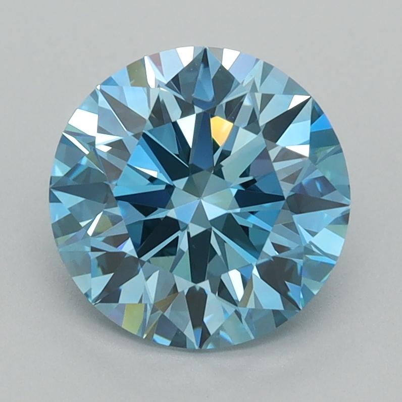 1.92 Ct. Fancy Vivid  Blue Round Lab Grown Diamond