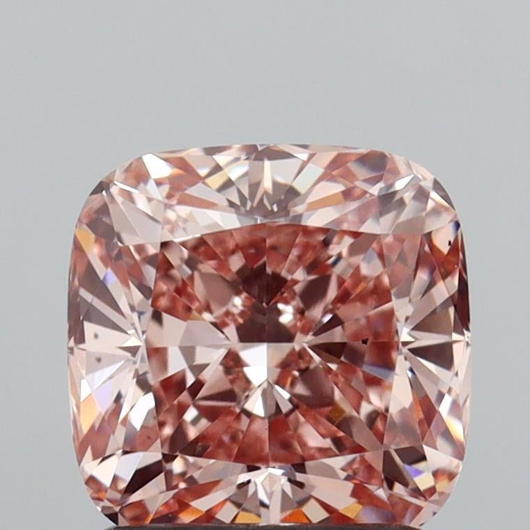 1.54 Ct. Fancy Brownish Pink Cushion Lab Grown Diamond