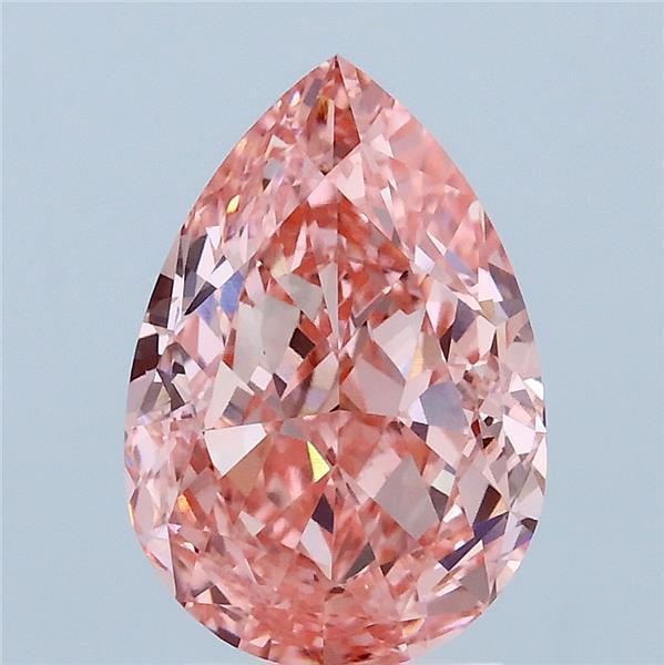 3.10 Ct. Fancy Vivid Pink Pear Lab Grown Diamond