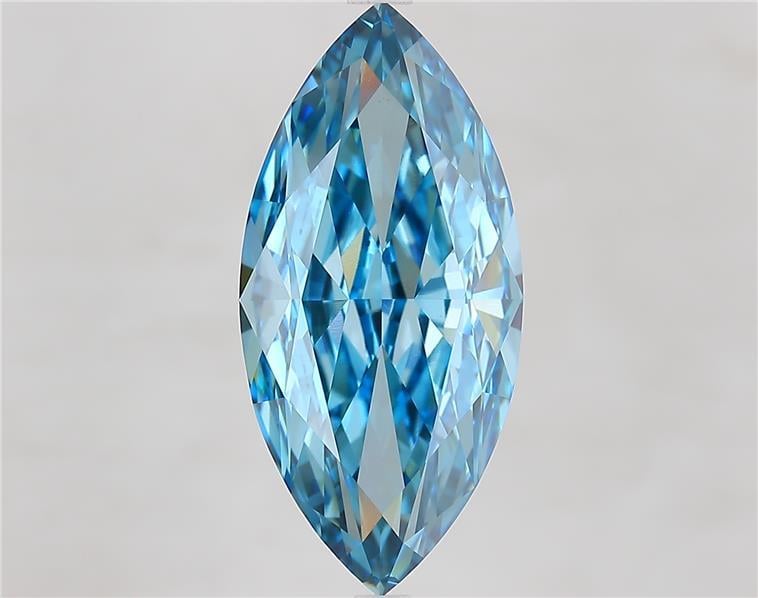 7.10 Ct. Fancy Vivid  Blue Marquise Lab Grown Diamond