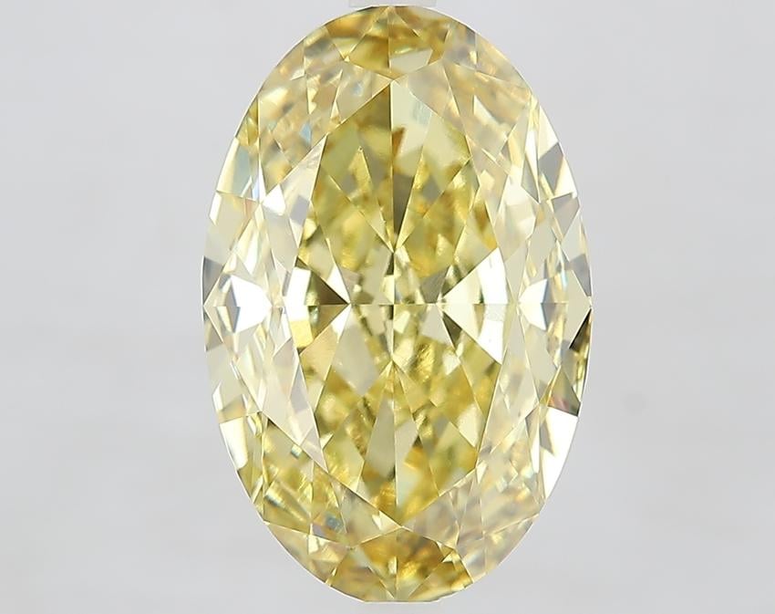 7.56 Ct. Fancy Intense Yellow Oval Lab Grown Diamond