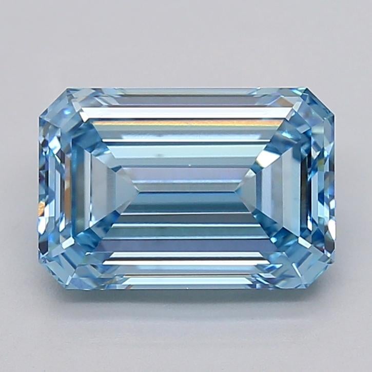 3.07 Ct. Fancy Vivid  Blue Emerald Lab Grown Diamond