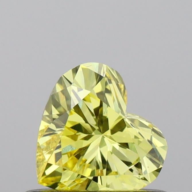 0.42 Ct. Fancy Vivid Yellow Heart Lab Grown Diamond