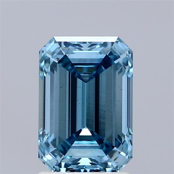 1.93 Ct. Fancy Vivid Blue Emerald Lab Grown Diamond