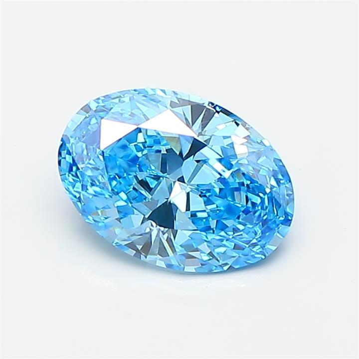 1.16 Ct. Fancy Vivid Blue Oval Lab Grown Diamond
