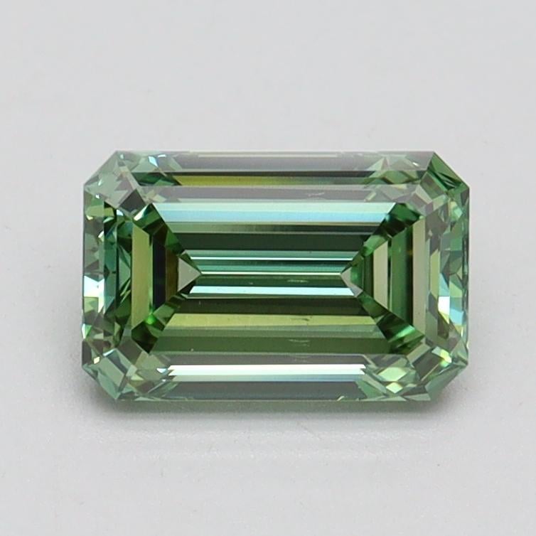 1.09 Ct. Fancy Vivid Pacific Green Emerald Lab Grown Diamond