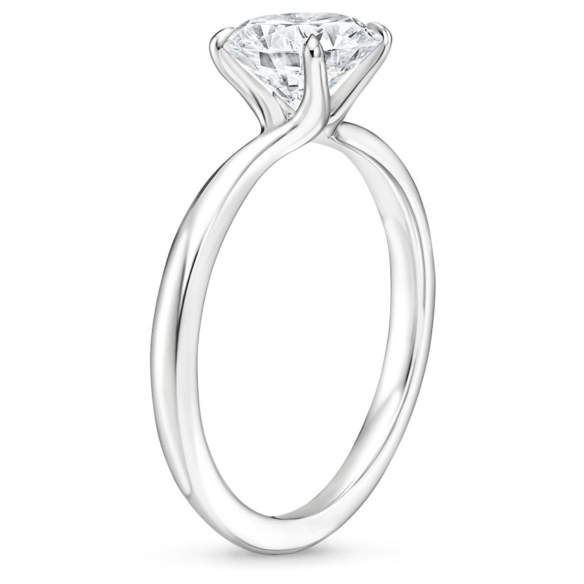 18K White Gold Freesia Ring, large side view