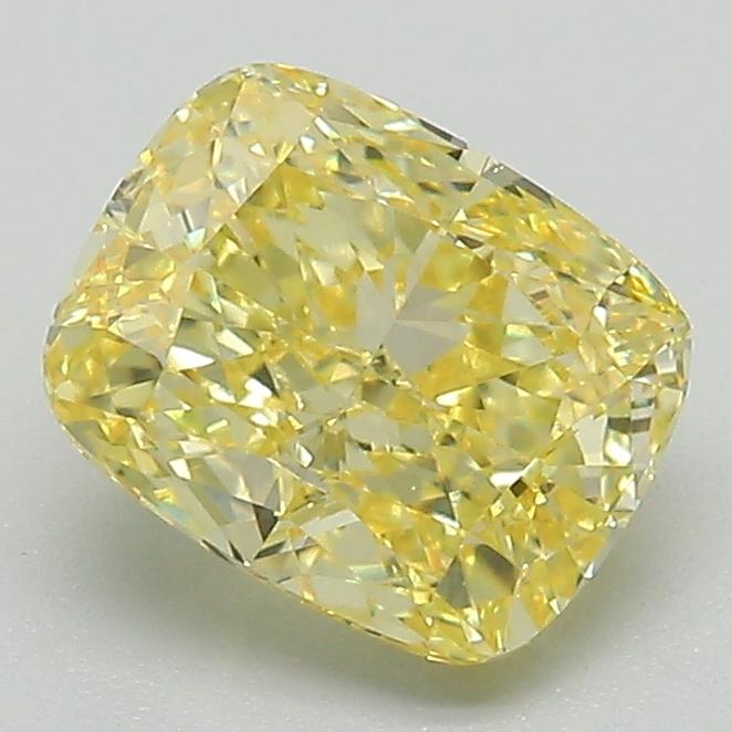 1.81 Ct. Fancy Vivid Yellow Cushion Lab Grown Diamond