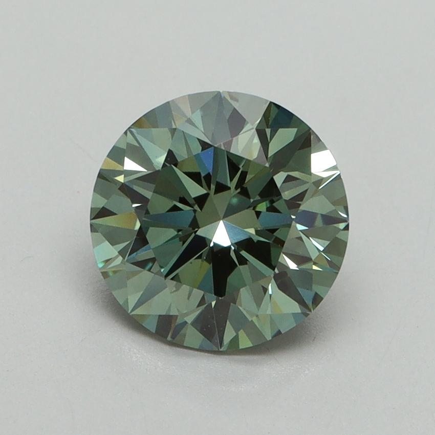 1.79 Ct. Fancy Vivid Green Round Lab Grown Diamond