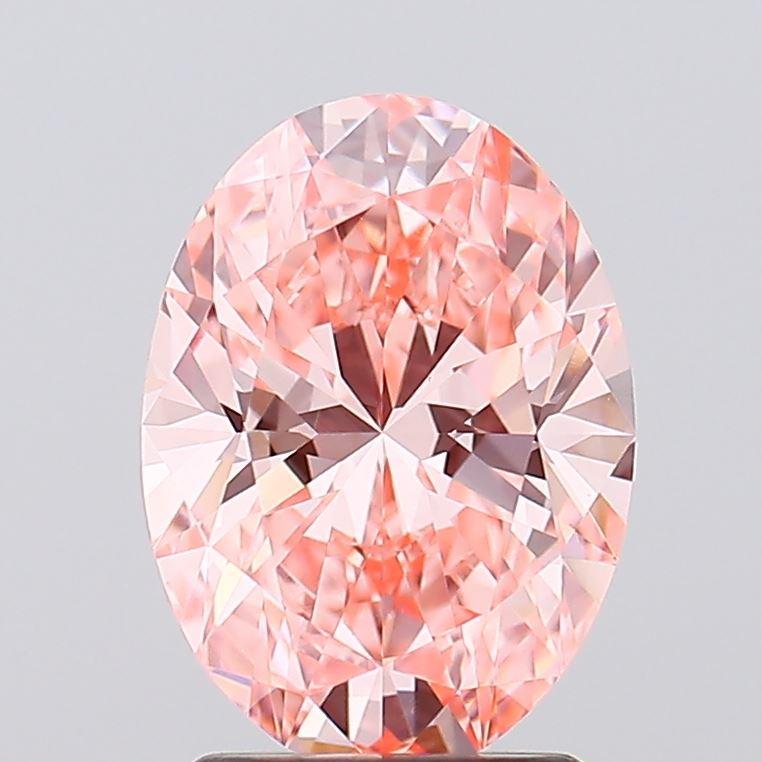 2.03 Ct. Fancy Vivid Pink Oval Lab Grown Diamond