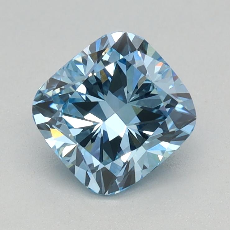0.78 Ct. Fancy Vivid Blue Cushion Lab Grown Diamond