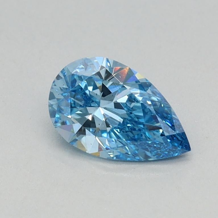 0.37 Ct. Fancy Vivid Blue Pear Lab Grown Diamond