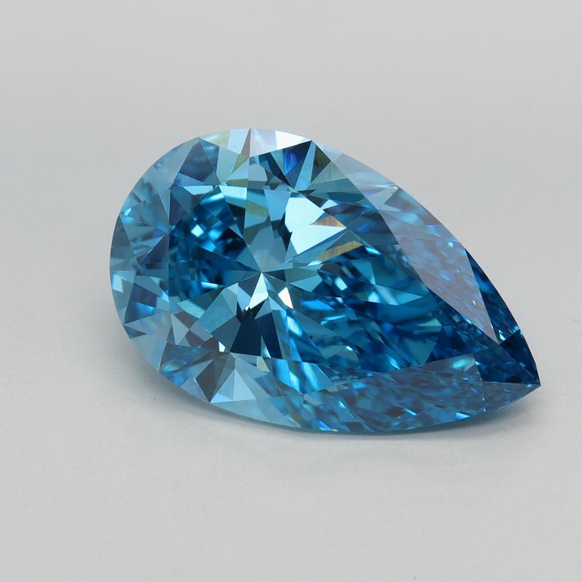 5.15 Ct. Fancy Vivid Blue Pear Lab Grown Diamond