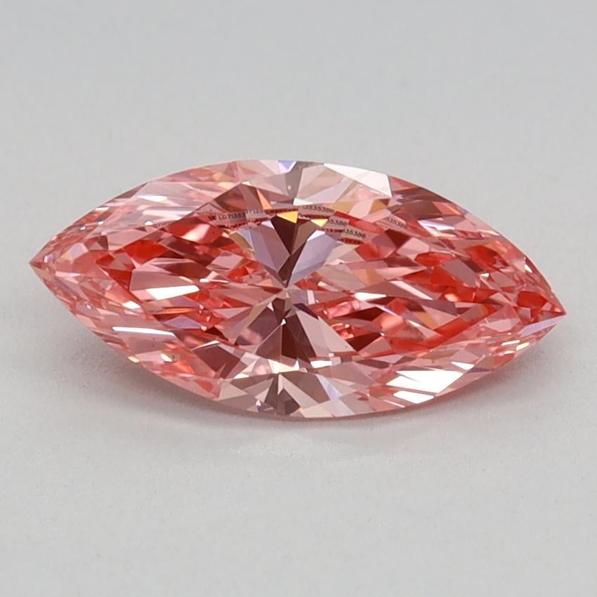 0.67 Ct. Fancy Vivid Pink Marquise Lab Grown Diamond