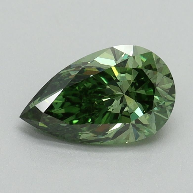 1.01 Ct. Fancy Vivid Green Pear Lab Grown Diamond