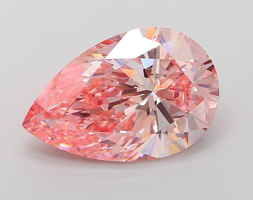 7.03 Ct. Fancy Vivid Pink Pear Lab Grown Diamond