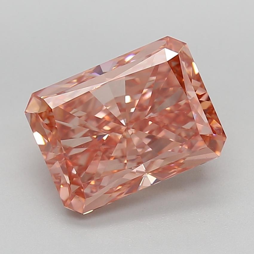 5.02 Ct. Fancy Vivid  Pink Radiant Lab Grown Diamond