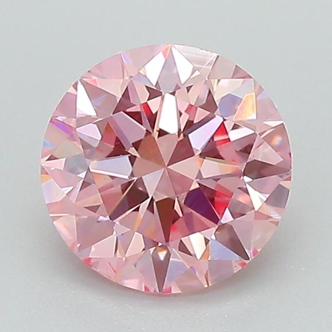 1.29 Ct. Fancy Vivid Pink Round Lab Grown Diamond