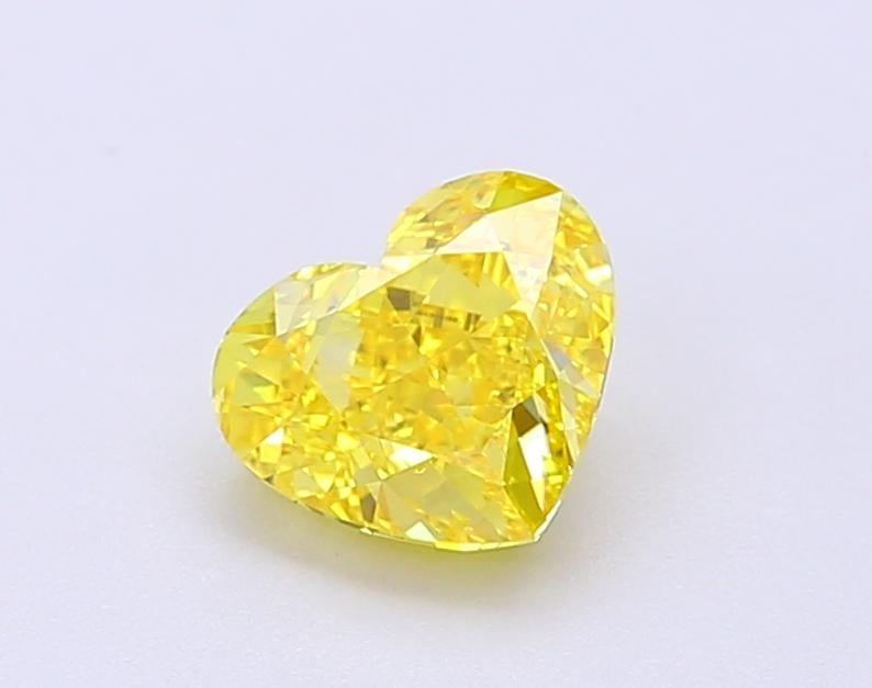 1.06 Ct. Fancy Vivid  Yellow Heart Lab Grown Diamond