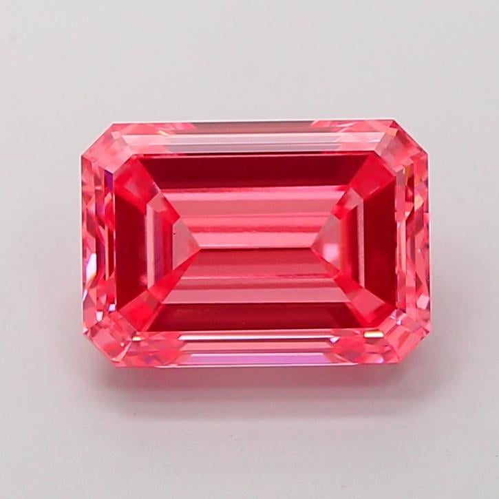 3.11 Ct. Fancy Vivid Pink Emerald Lab Grown Diamond