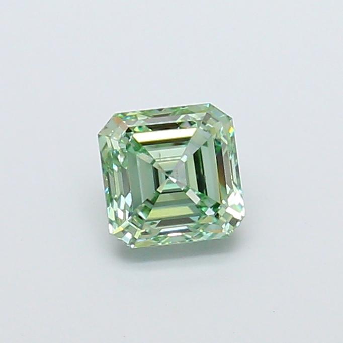 1.01 Ct. Fancy Intense Green Asscher Lab Grown Diamond
