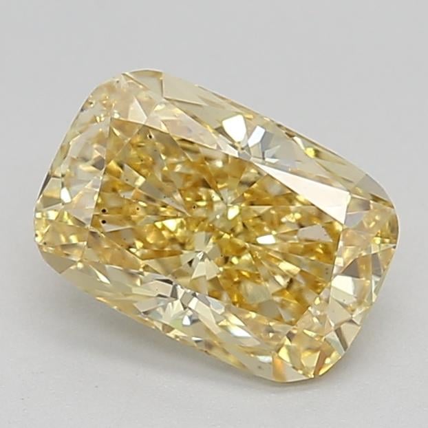 1.10 Ct. Fancy Intense  Yellow Cushion Lab Grown Diamond