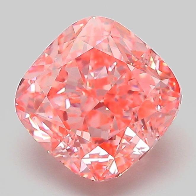 2.06 Ct. Fancy Vivid Pink Cushion Lab Grown Diamond