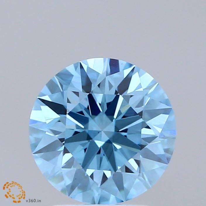 2.09 Ct. Fancy Vivid Blue Round Lab Grown Diamond