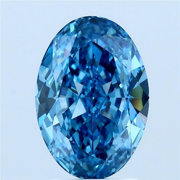2.18 Ct. Fancy Blue Oval Lab Grown Diamond