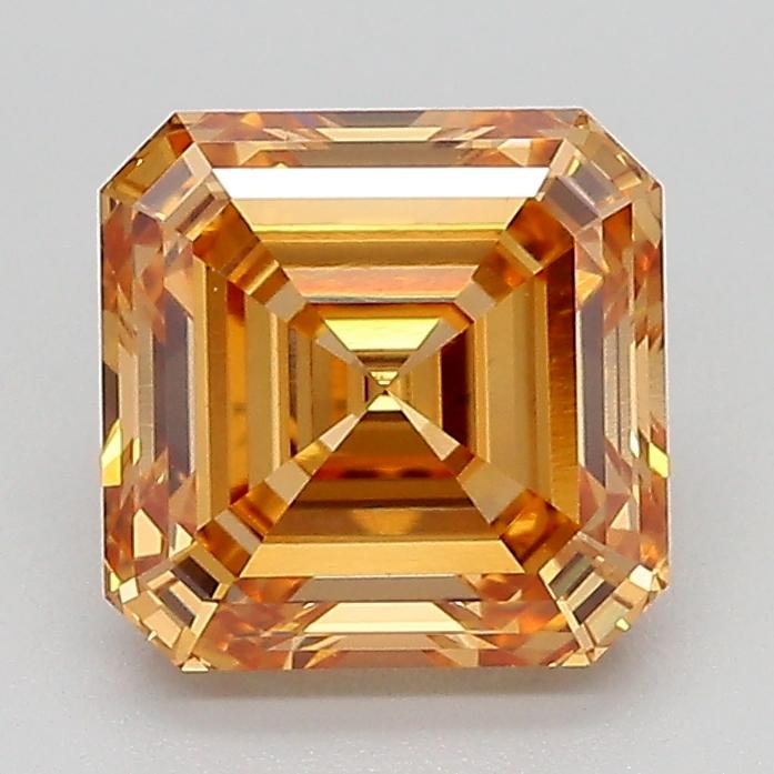 2.09 Ct. Fancy Light  Brown Asscher Lab Grown Diamond