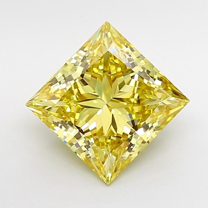 4.01 Ct. Fancy Intense  Yellow Princess Lab Grown Diamond