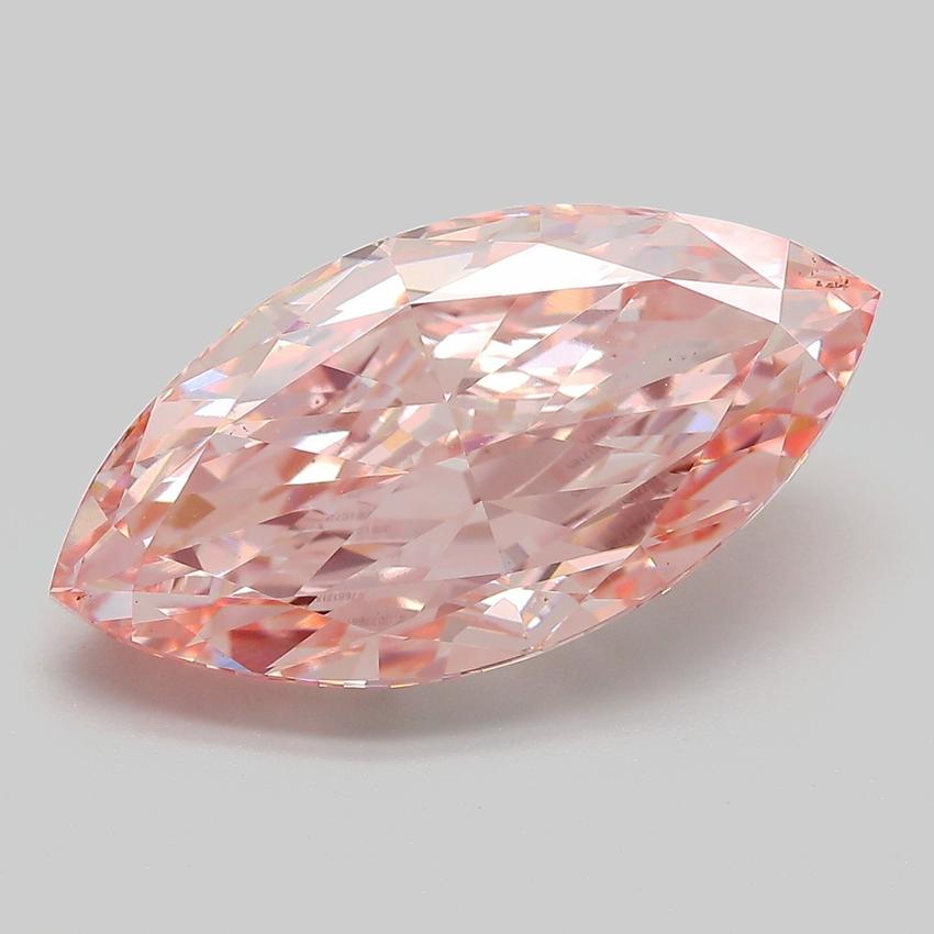 8.05 Ct. Fancy Vivid Pink Marquise Lab Grown Diamond