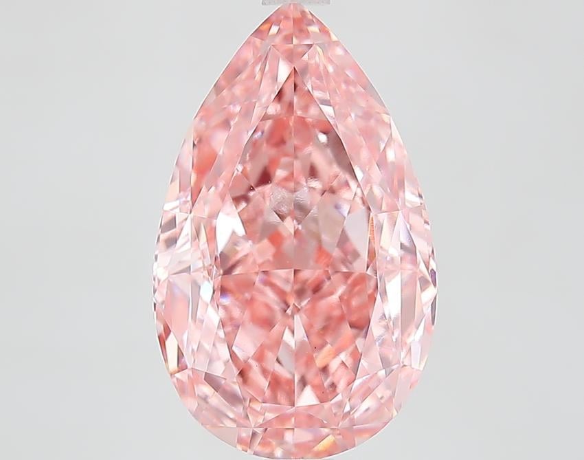 6.11 Ct. Fancy Vivid Pink Pear Lab Grown Diamond