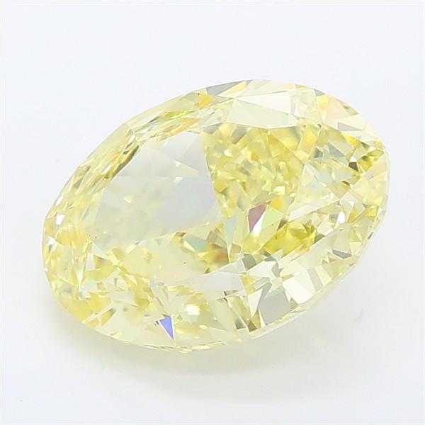 2.86 Ct. Fancy Intense Yellow Oval Lab Grown Diamond