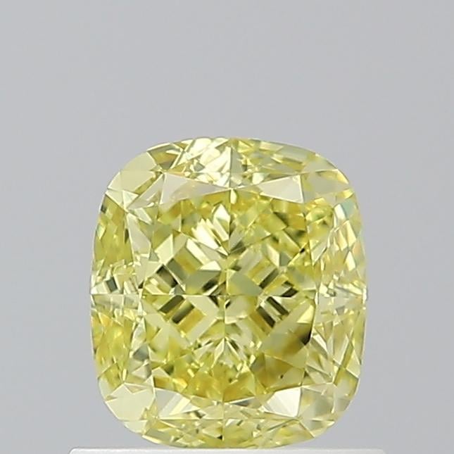1.01 Ct. Fancy Intense  Yellow Cushion Diamond