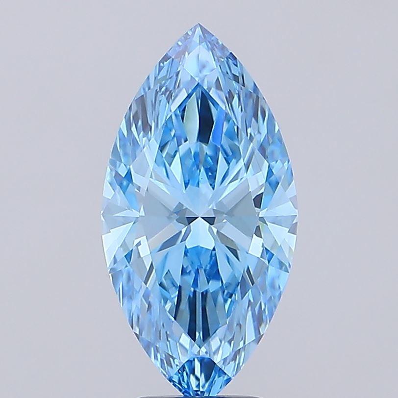 5.02 Ct. Fancy Vivid Blue Marquise Lab Grown Diamond