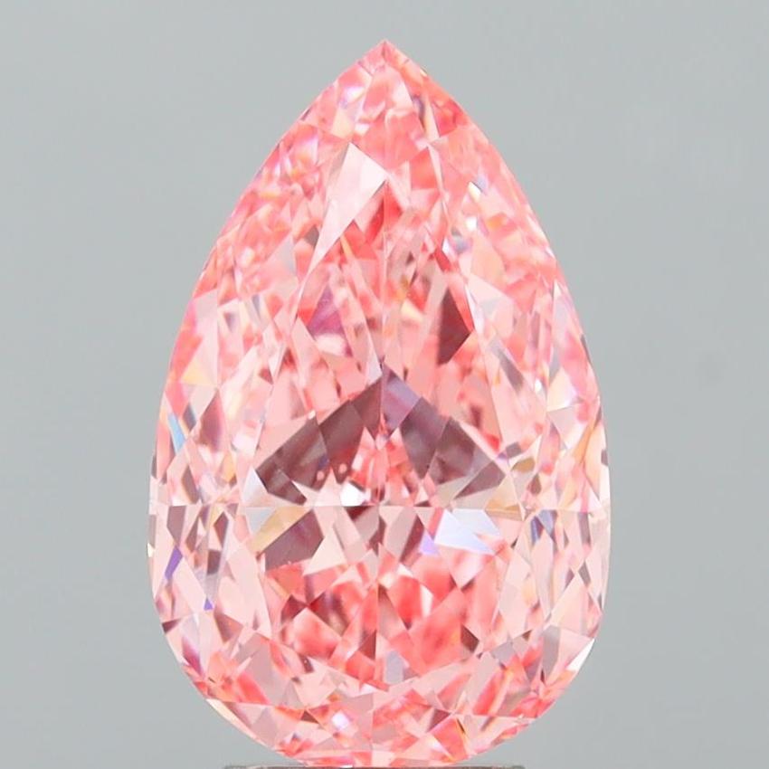 5.54 Ct. Fancy Vivid Pink Pear Lab Grown Diamond