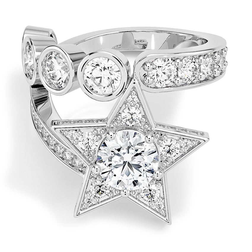 Custom Star-Inspired Diamond Ring