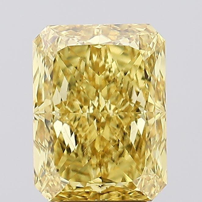 4.54 Ct. Fancy Vivid Yellow Radiant Lab Grown Diamond