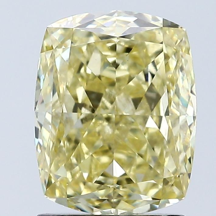 2.02 Ct. Fancy Intense Yellow Cushion Lab Grown Diamond