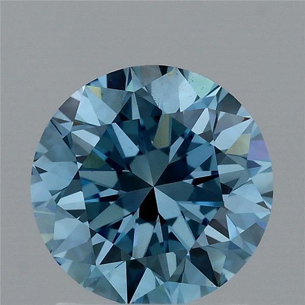 1.52 Ct. Fancy Vivid Blue Round Lab Grown Diamond