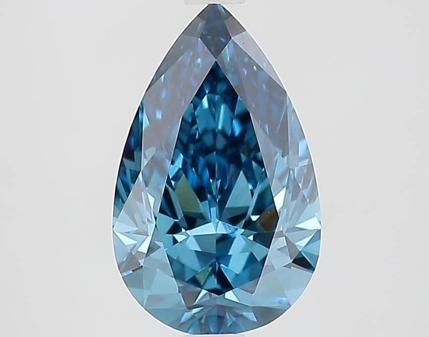 2.08 Ct. Fancy Vivid Blue Pear Lab Grown Diamond